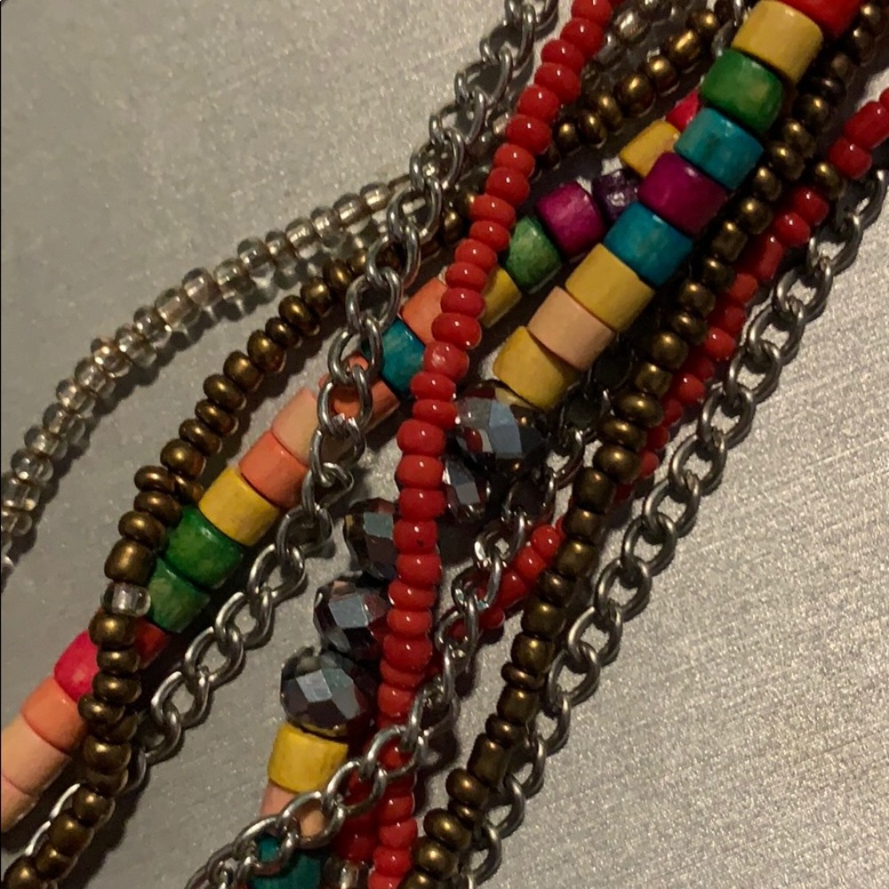 Intricately Beaded Multistrand Statement Necklace - image 2